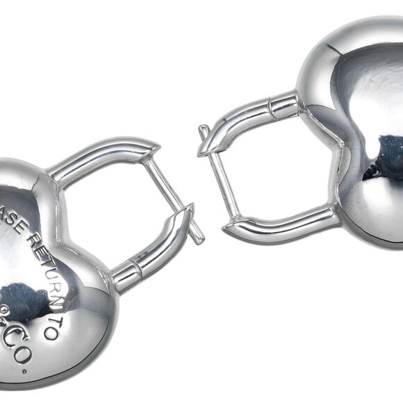 TIFFANY Silver Heart Earrings - Picture 6 of 6